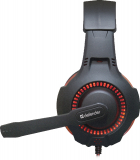 Gaming Headset Kopfhörer mit Mikrofon Warhead G 450 LED USB Kabel 2,3m black/red