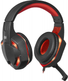 Gaming Headset Kopfhörer mit Mikrofon Warhead G370 USB 2x3,5 Kabel 2m black/red