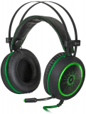 Gaming Headset Kopfhörer mit Mikrofon DeadFire G530D USB 2x3,5 K2,2m black/green