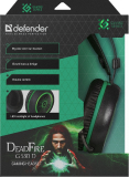 Gaming Headset Kopfhörer mit Mikrofon DeadFire G530D USB 2x3,5 K2,2m black/green