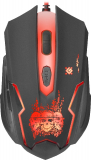 PC Gaming Maus Skull GM-180L schwarz USB Kabel 6 Tasten LED light 3200dpi optisch