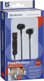 Bluetooth Headset Drahtloses Stereo Kopfhörer mit Mikrofon und Bedienungstasten am Kabel FreeMotion B675 schwarz